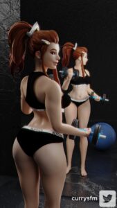 overwatch-game-hentai-–-ginger,-sportswear,-weightlifting,-big-ass,-female-only,-curvy-female