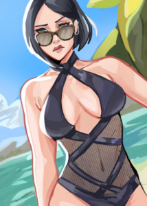 viper-hentai-–-sunglasses,-looking-over-eyewear,-swimsuit,-tinted-eyewear