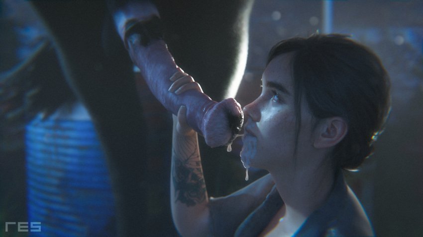 ellie-hentai-art-–-witcherres,-cum-on-mouth