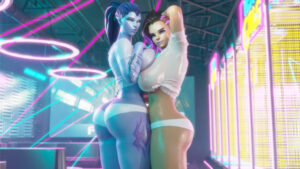 overwatch-sex-art-–-sombra,-big-breasts,-widowmaker,-thick-thighs,-thong,-purple-skin,-wet-clothes