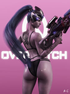 overwatch-rule-porn-–-purple-hair,-large-breasts,-big-ass,-manbasama,-looking-at-viewer,-ass,-blizzard-entertainment