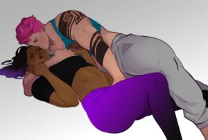 overwatch-hentai-xxx-–-zarya,-hand-in-pants,-yuri,-muscular-female