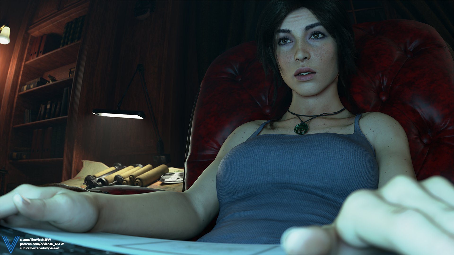 Tomb Raider Porn Hentai - tied hair, looking away, blender, 3d (artwork), looking up, female focus, brown eyes file 0390261e3103be894ce03c5e96394a24