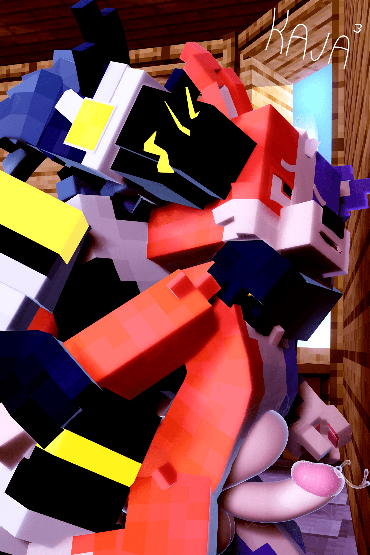 Minecraft Game Hentai - sed (kajacubed), cum, gay, blue eyes, penis, red fur, protogen file 06d2a6776eabac8de873715e04a2c7eb
