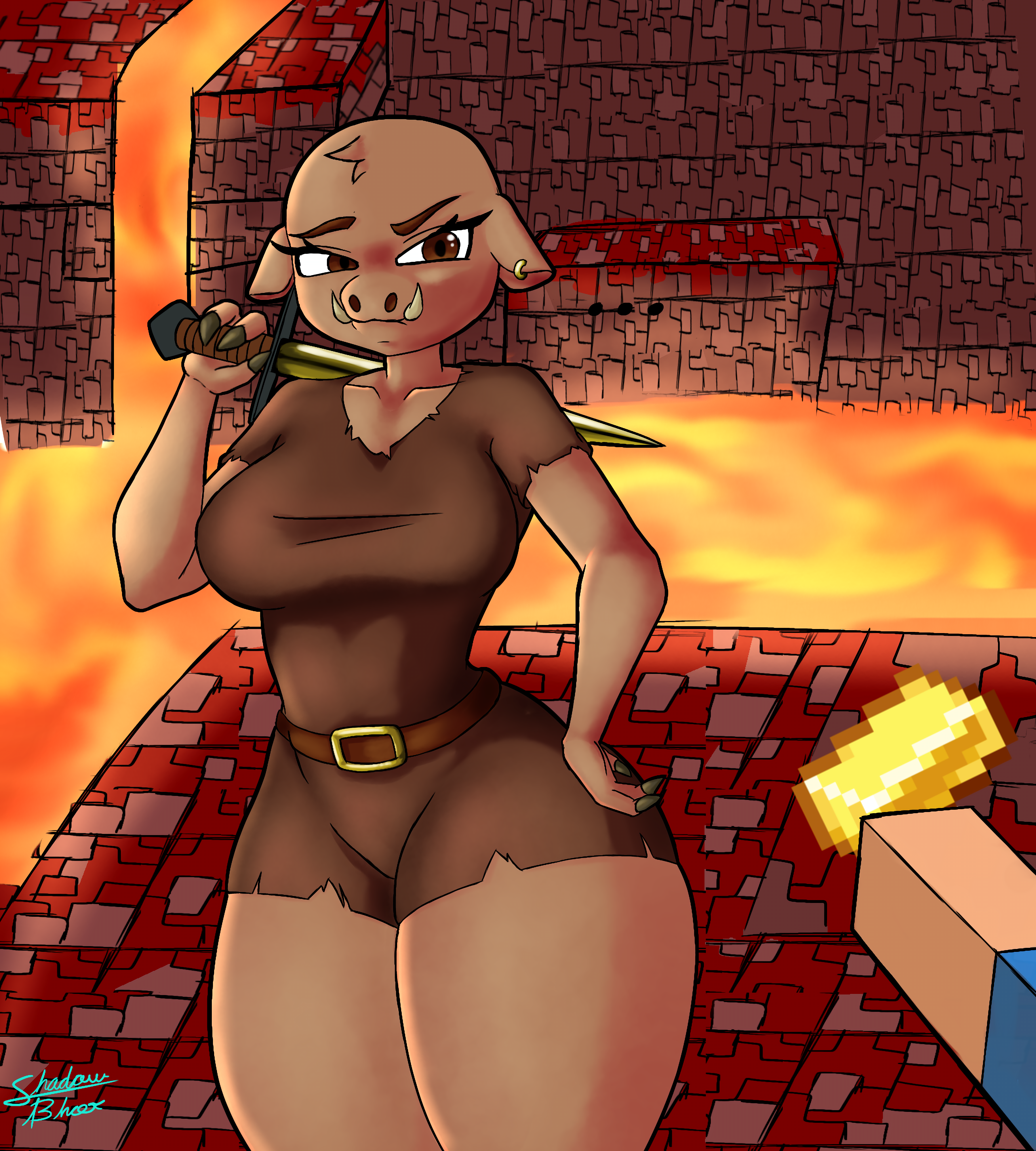 Nether Rule Xxx - pig ears, minecraft mob, gold (metal), the shadowbhor, mojang, pig file 0de4dba5392556b24526ef9db260a61e