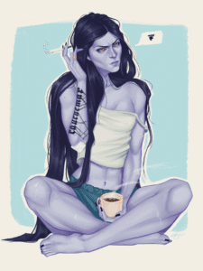 Overwatch Game Hentai - female, tattooed arm, blizzard entertainment, purple body, yellow eyes, sexy body, sexy file 0f13b835814f19c1ece7a74b9f39b190