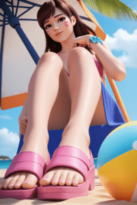 Overwatch Rule - hana song, toenail polish, feet, toes, ai generated file 0fcb0f686b8d063045056413a03fbb8a