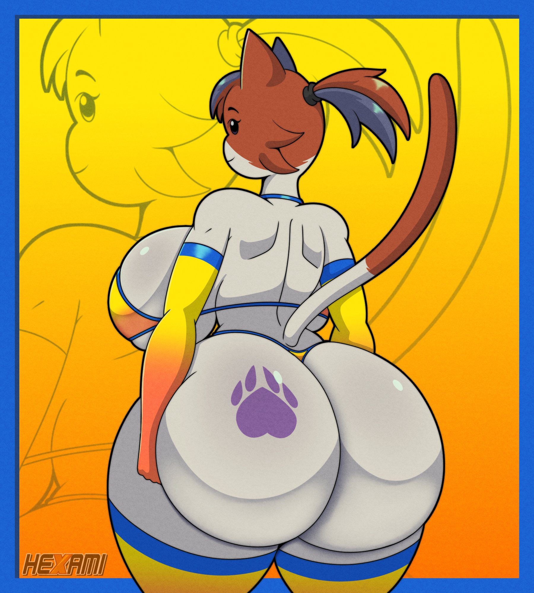 Catemeowdy Rule Xxx - multicolored hair, barely clothed, thick hips, showing ass, huge ass, bubble breasts file 170436c34db7cd7665c25cc297f84952