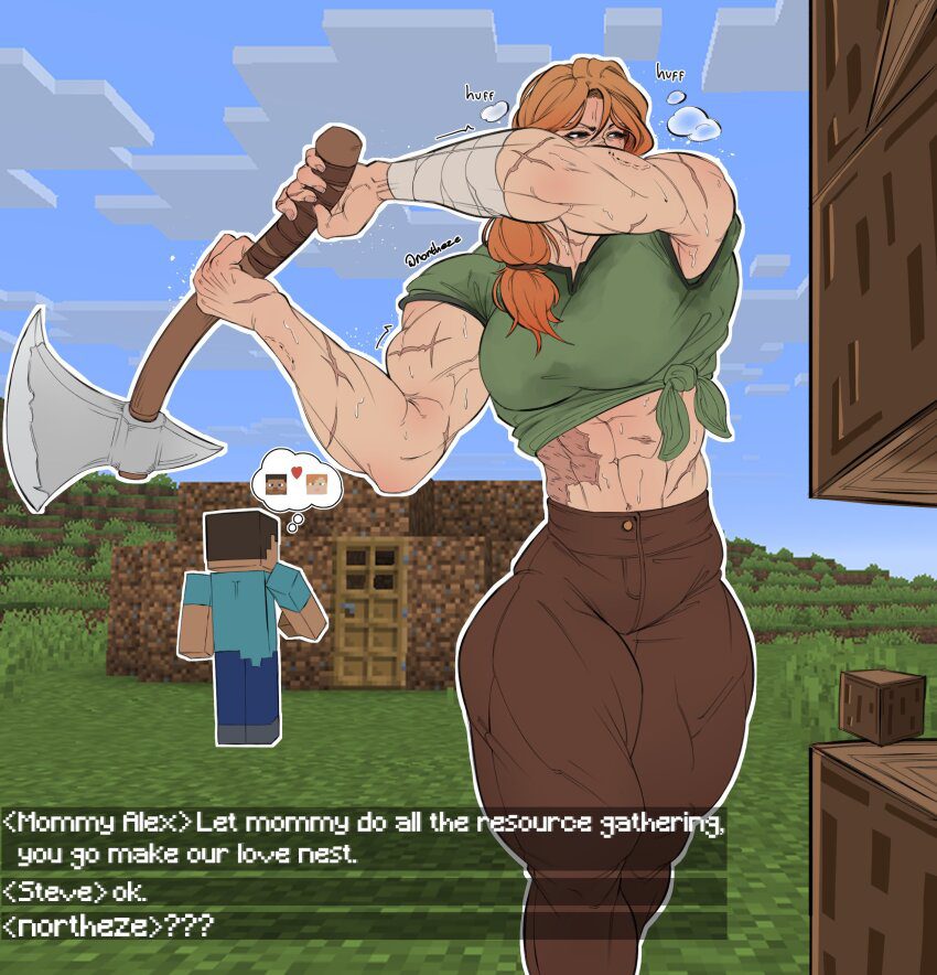 Alex Sex Art, Steve Sex Art - 1girl, game, tight clothes, large breasts, tight pants, dirt file 1fe1454191d32827e1a8db77950b2a06