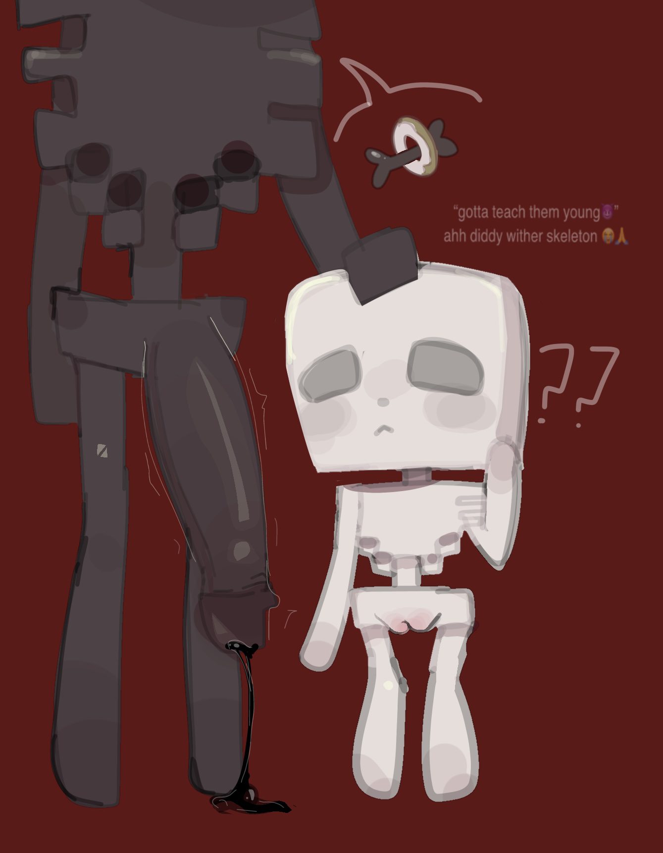 Skeleton Hentai, Witherskeleton Hentai - skeleton, non-human, size difference, highres file 2452dad338cb12911afccd6df3365b74