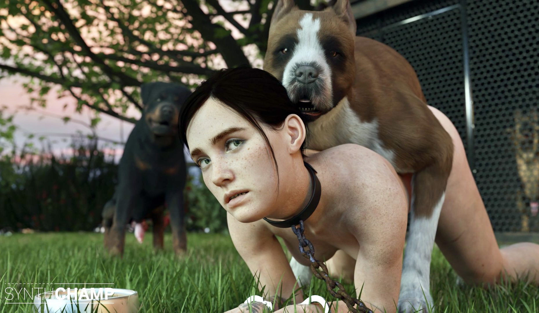 Ellie Hentai Art - leash, petite, chained, the last of us 2, 2boys file 24703c6800ec7a54b3d06dd18a72ff1b