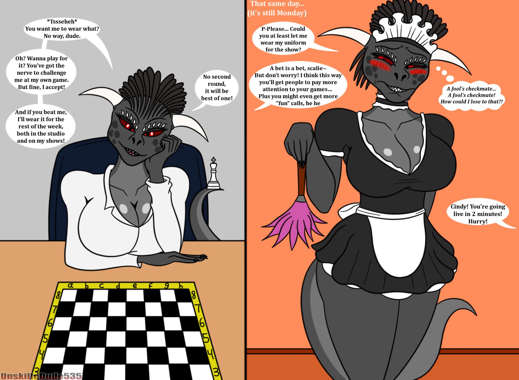 Skyrim Game Porn - claws, chess board, uniform, argonian, long tail, looking at viewer file 250f7f9f01f5e4c87aaeeab0d85d136e scaled