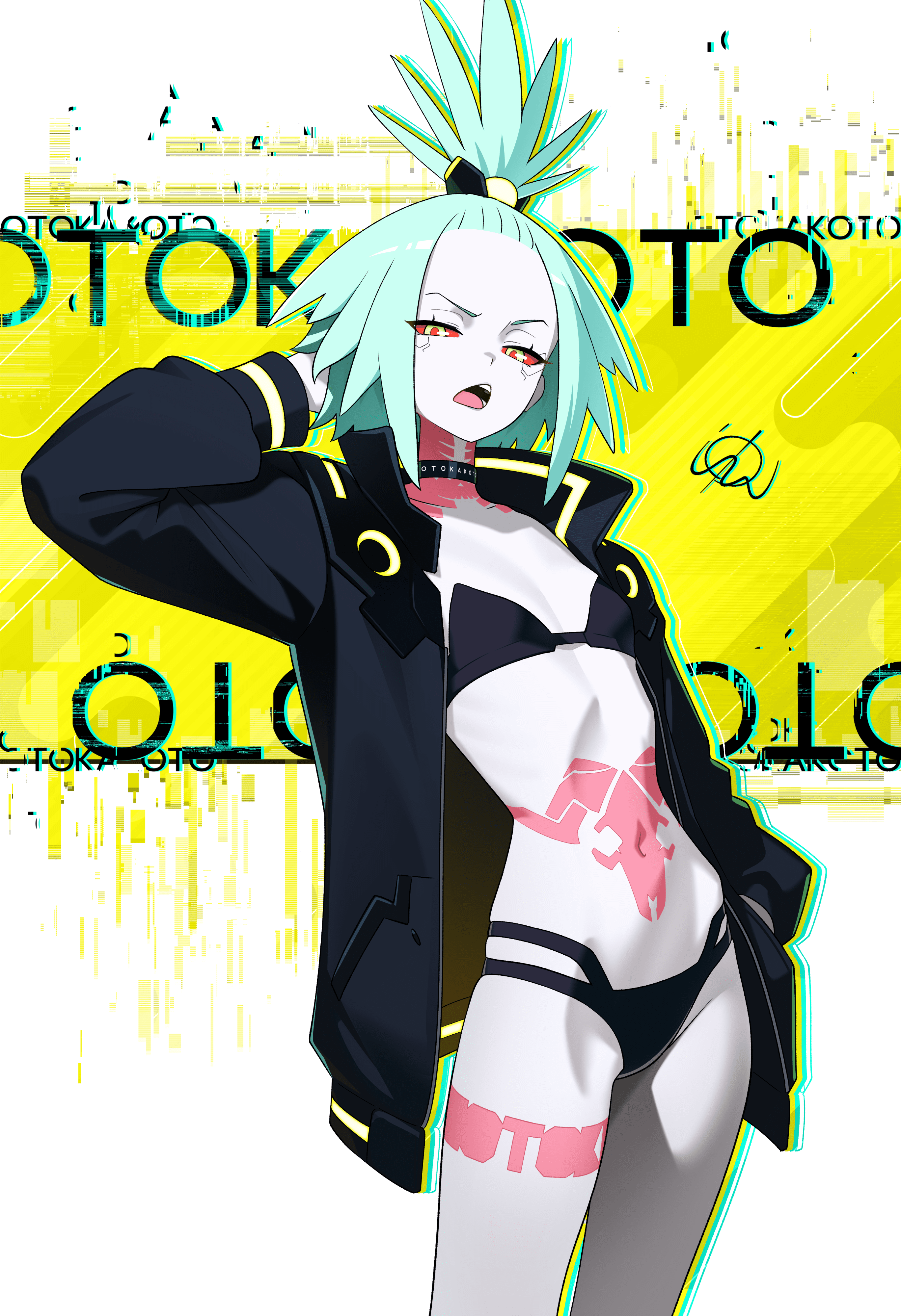 Roxie Hentai Xxx - pale skin, green eyes, open clothes, black choker file 2587c2f2acf47d5bc000907e847b0cf5