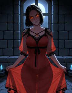 Skyrim Hot Hentai - vampire girl, vampire, light-skinned female, female only, black hair, ai generated, solo file 258ce22f4e6bb168ad6f383e03230757