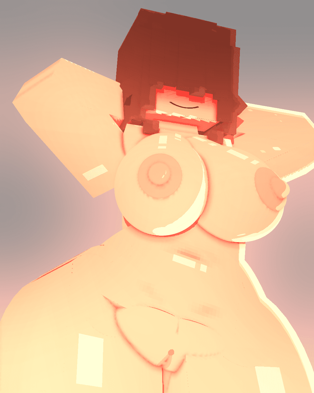 Minecraft Sex Art - open mouth, female focus, hair over eyes, big nipples, curvy females, original character file 2969d4d49e05cca445594a189e674f0a