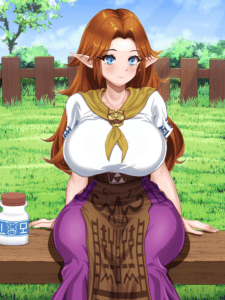 The Legend Of Zelda Porn - huge breasts, thin waist, outside, ass, bench, fat ass
