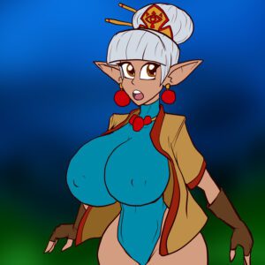 The Legend Of Zelda Hot Hentai - big thighs, big breasts, curvy, mature female, breasts bigger than head, original character, large breasts file 35e11a341f8ab71d8eb544c94af33c8a