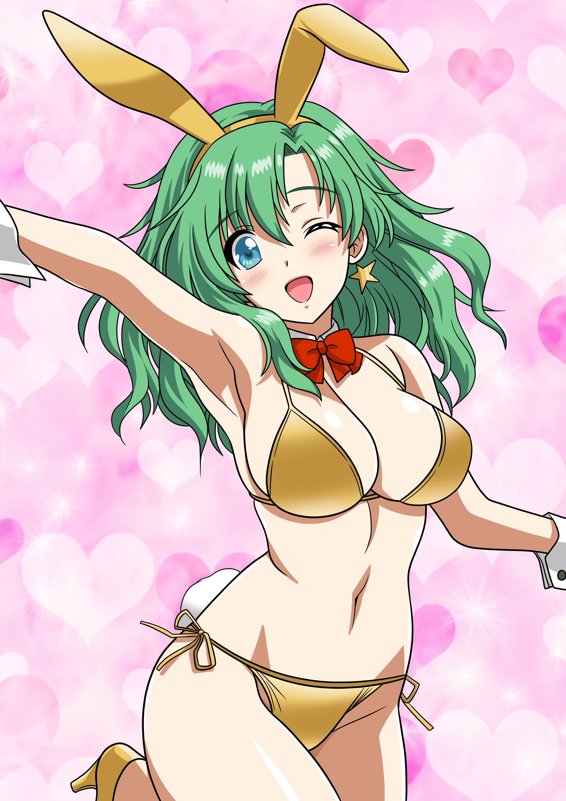 Final Fantasy Hentai Art - wink, 1girls, long hair, breasts, armpits, rydia, female file 38135084d8f66ef9d9385d35cacb5df1