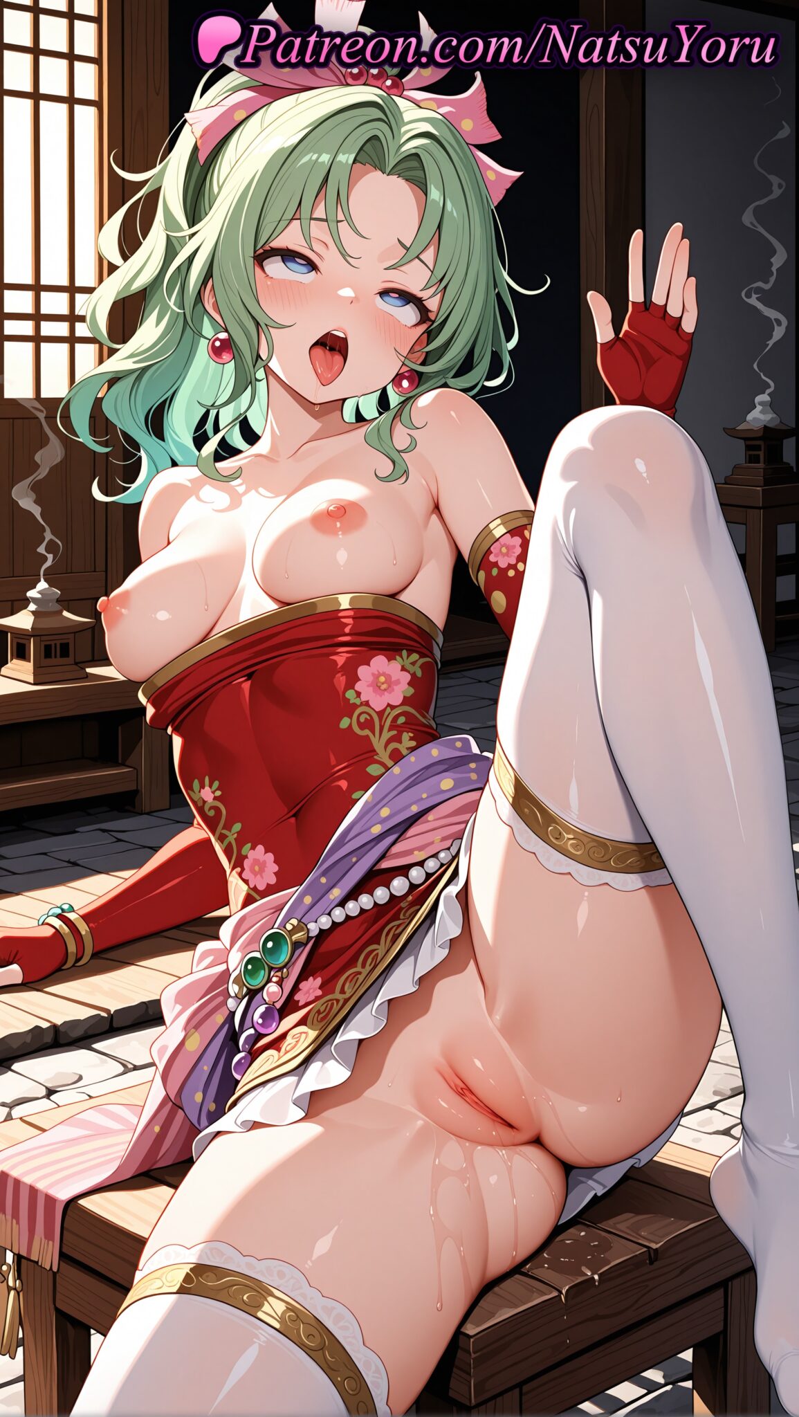 Final Fantasy Sex Art - sash, gloves, earrings, blush, anime style, fucked silly, breasts file 391f4448850865e0139c2b787199454a scaled