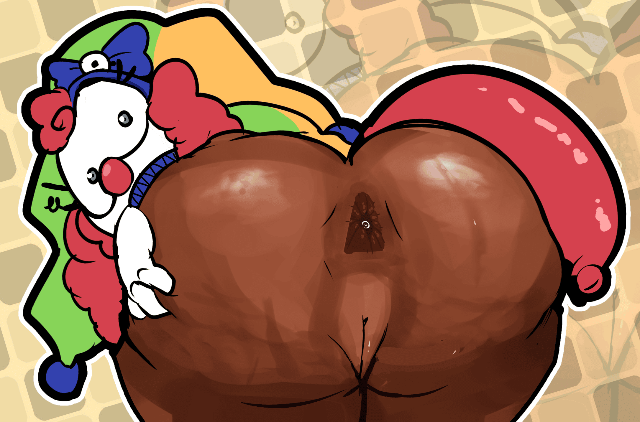 Minecraft Porn Hentai - staring at viewer, self upload, minecraft arg, a regect, big ass (female), clown, looking back at viewer file 3c484545c64f6967686818e8fd8c0232