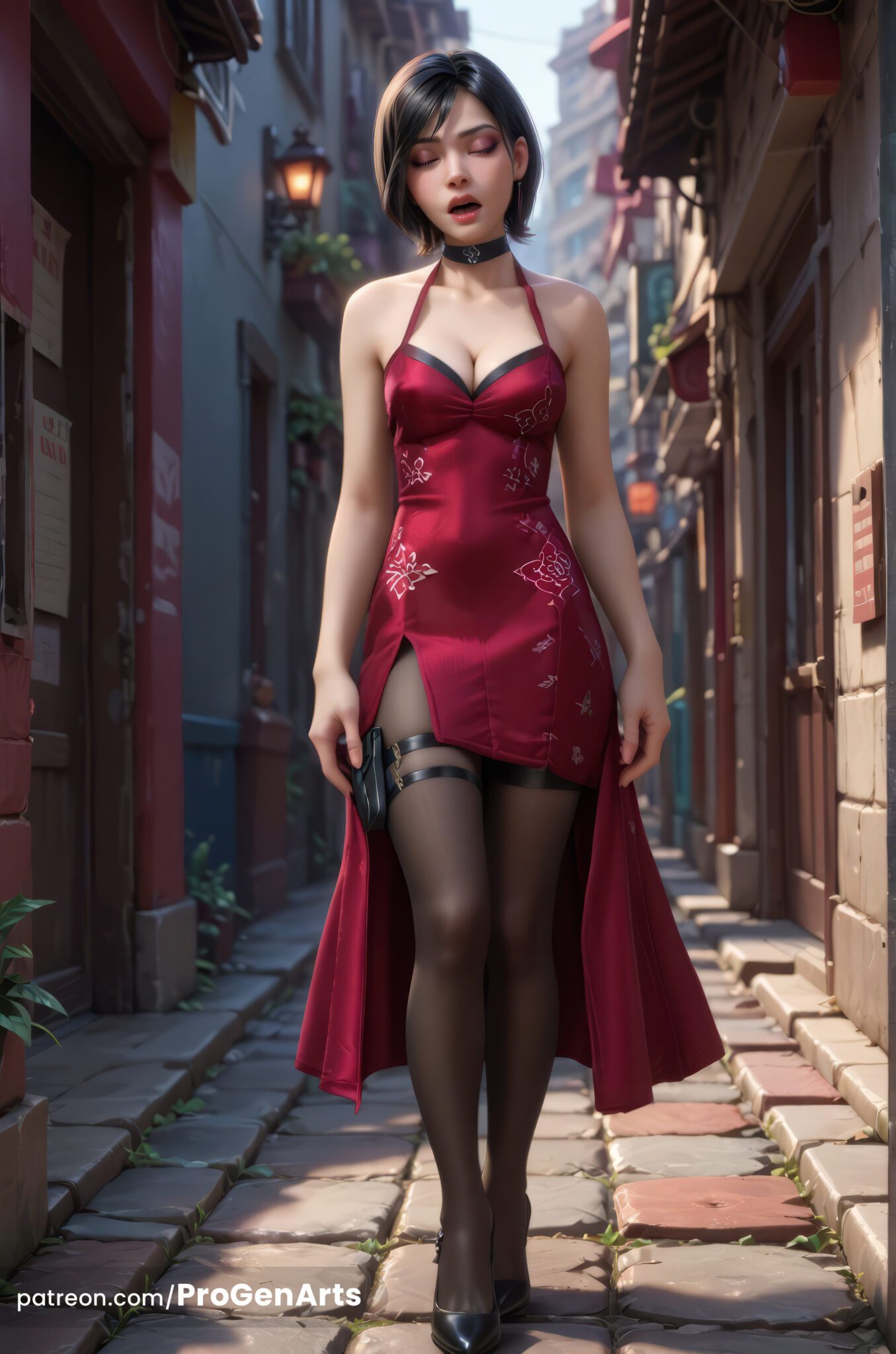 Resident Evil Hentai Xxx - medium breasts, black pantyhose, parted lips, artist name, solo file 3d54011b620f680e7f339af0078d2dac scaled