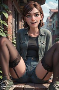 Ellie Rule - freckles, short shorts, progenarts, denim jacket, solo file 3e42af94ab435e7eb6cebd8fdf8e504b