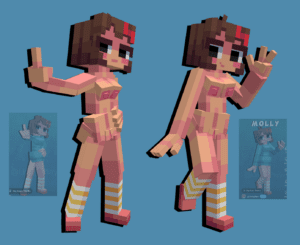 Minecraft Hentai Xxx - 3d, cubic breasts, female focus, blocky body, breasts, oc, molly (linkyplayz) file 3e49779d8b621434ef9982e8881cc032