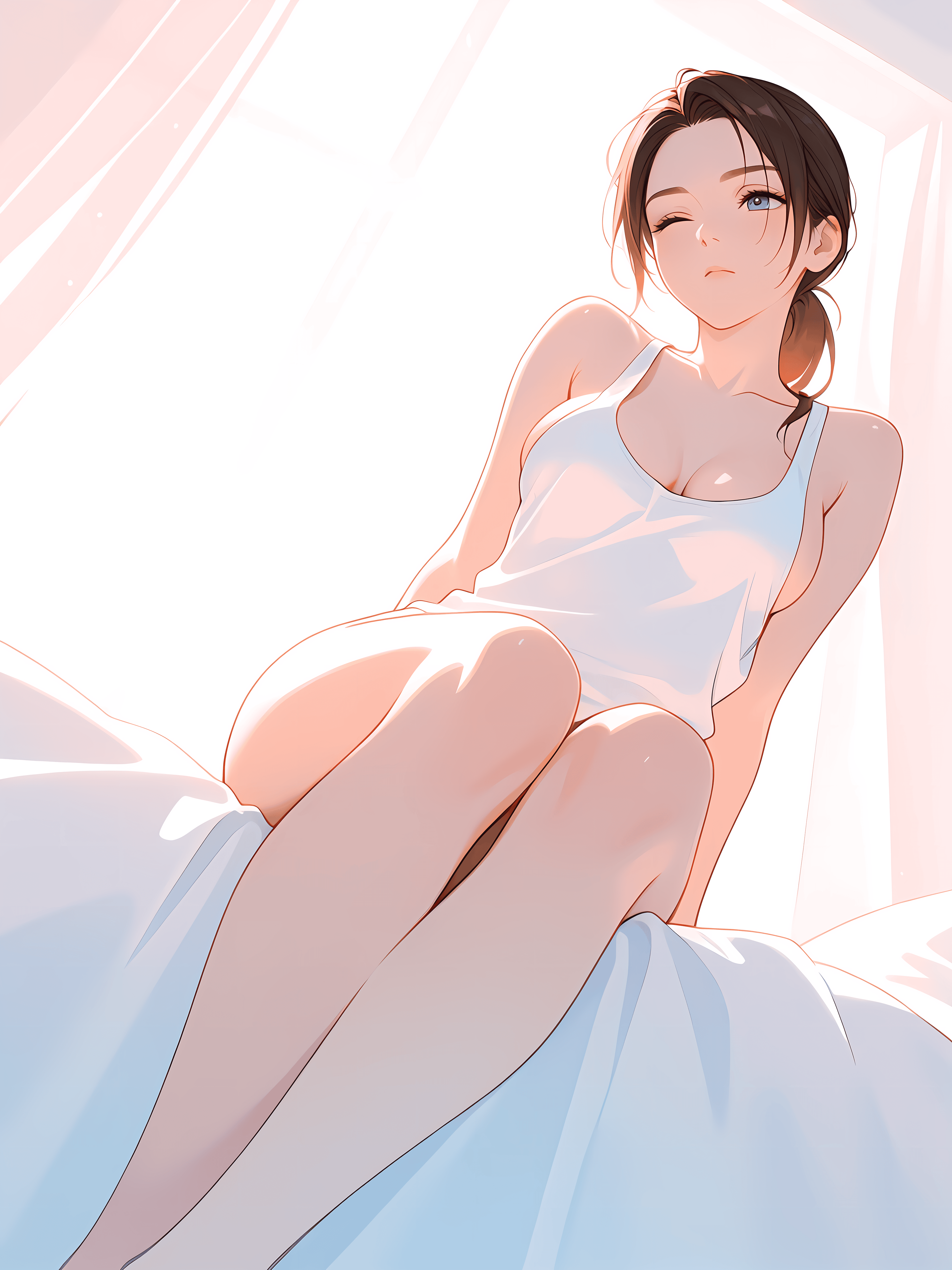 Tomb Raider Free Sex Art - thighs, bare legs, ai art, medium breasts, fit female, shirt, hi res file 3e74cc932213c20372de40a43ddba144