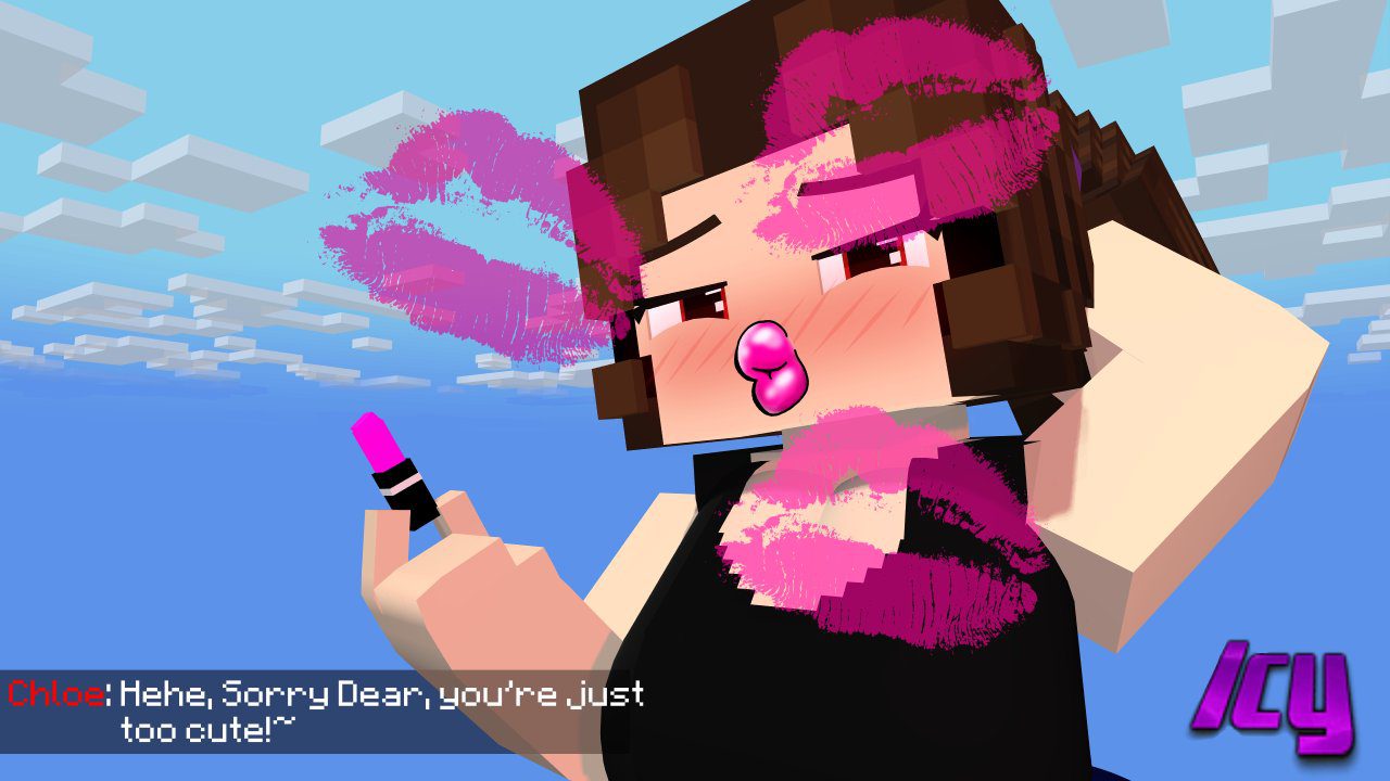 Minecraft Rule Xxx - influence icy, brown hair, lipstick tube, holding lipstick tube, big lips, looking at viewer, bimbo lips file 3ee2491610f8ed16e88669d1b0da9e19