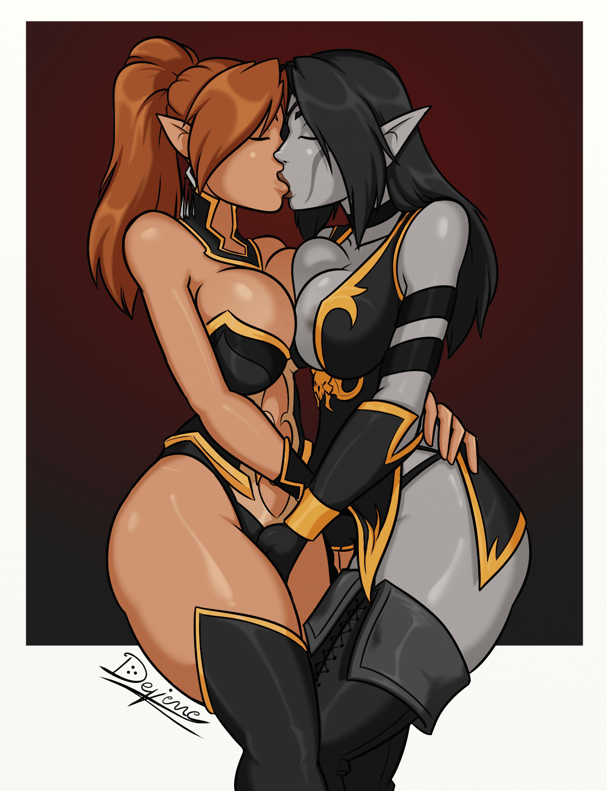 Skyrim Hentai - dunmer, fingering, elf ears, 2girls, the elder scrolls, lesbian couple, half elf file 3fcaa9831c0f3d33de1a0f10aeceb351