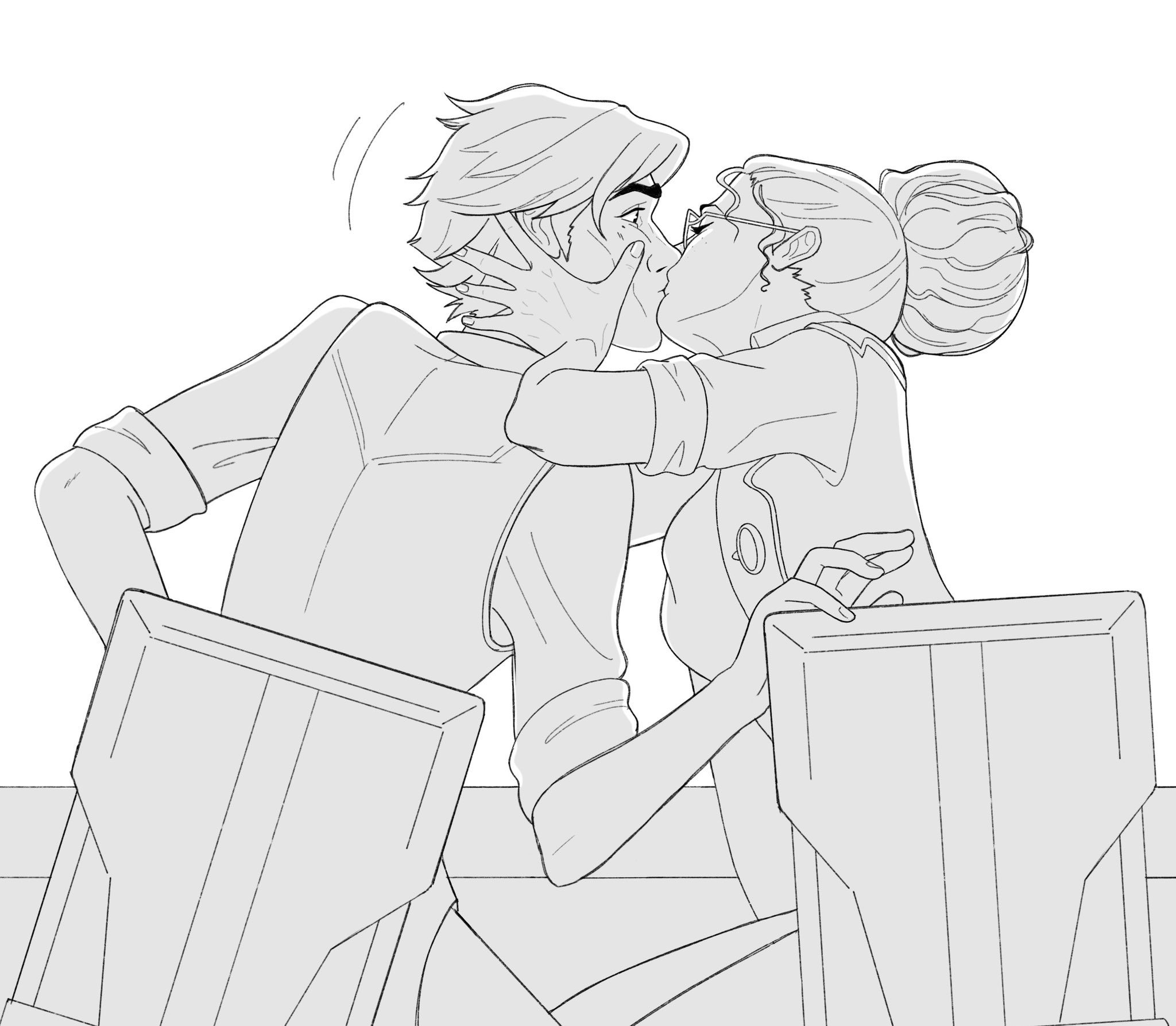 Viktor Rule - female/male, 1boy, surprise kiss, 1girl1boy, male file 4603161467483f9b4b43ce669533f359