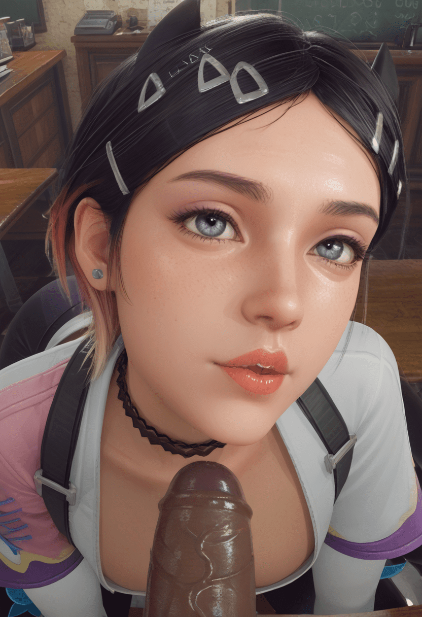 Clove Hot Hentai - choker, blue eyes, x3d (style), hair ornament, 1girls file 49b5979011947898880f78fb69649f98