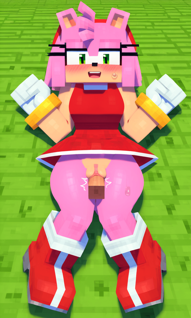 Minecraft Rule - ai generated, amy rose, pixai file 49d6617a8853a530fc5b446fa85cfbb7