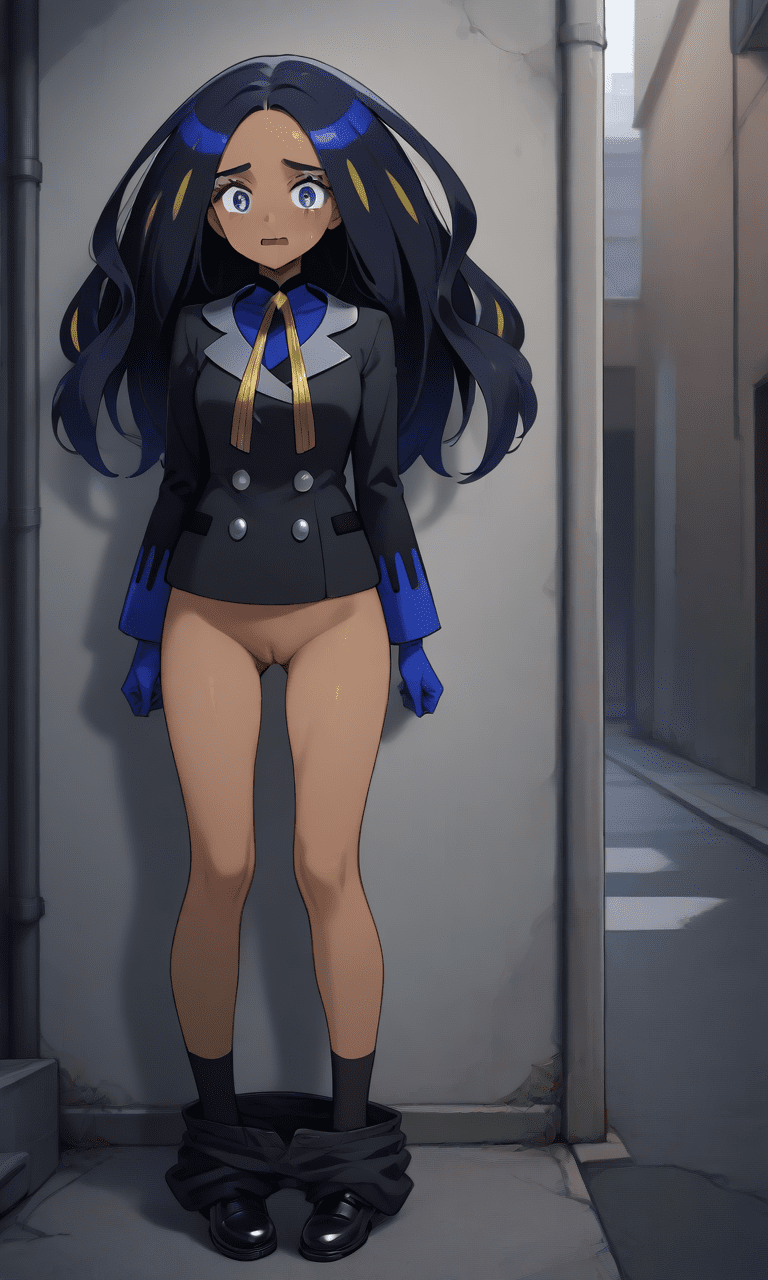 Geeta Hentai - ai generated, alleyway, eyelashes, neck ribbon, bottomless, open mouth, multicolored hair file 50cf43598ef387a927004db7e09e61f4