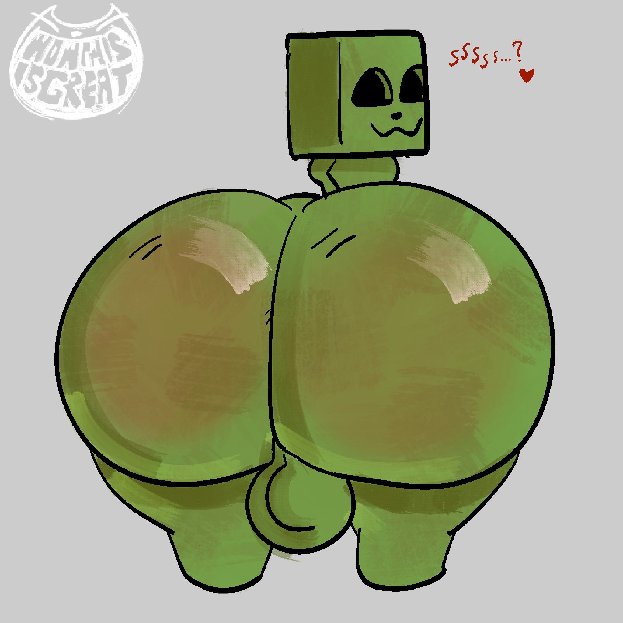 Creeper Xxx Art - big ass (male), wowthisisgreat, ass focus, butt bigger than head, looking back, blocky head file 5ad6148e5d5fb527a07c72d32b49275b