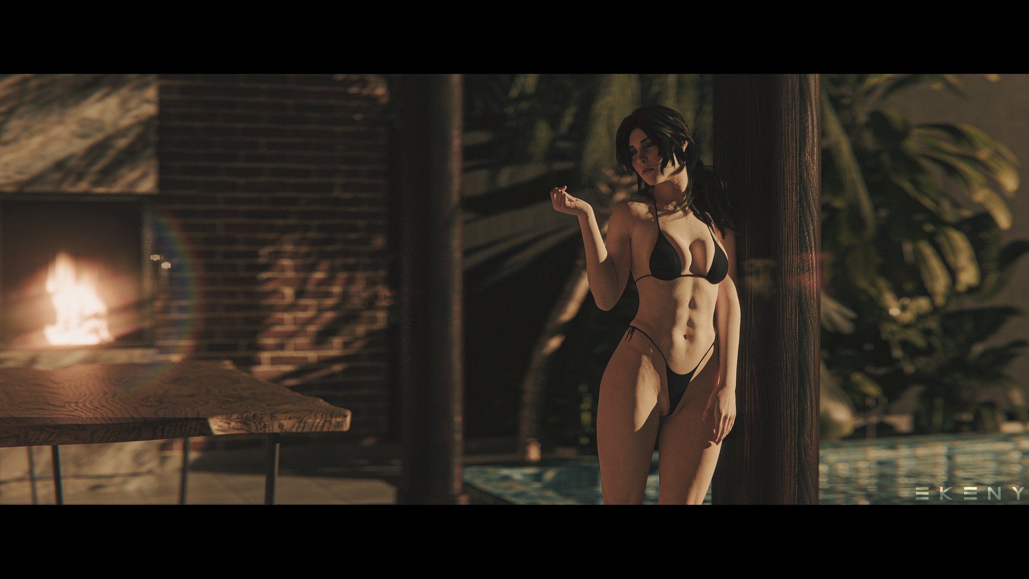 Tomb Raider Hentai - female only, pool, 3d, breasts, leaning against object file 61328a71087f72d2e4bf244cbe8919d2