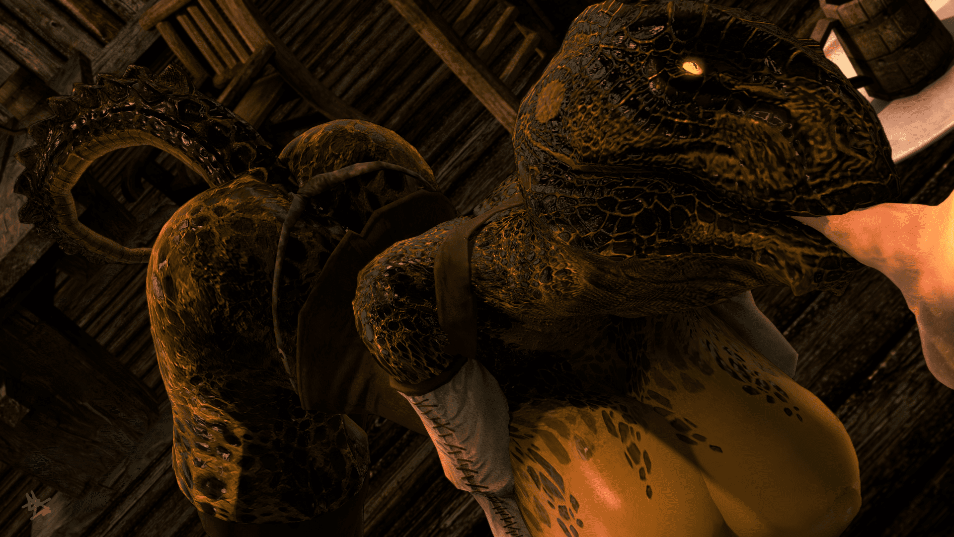 Skyrim Rule Xxx - scalie, glowing eyes, orange eyes, boob squish, lizard, lizard girl, breasts file 6267980826a9504d59ec1fd7b7979909