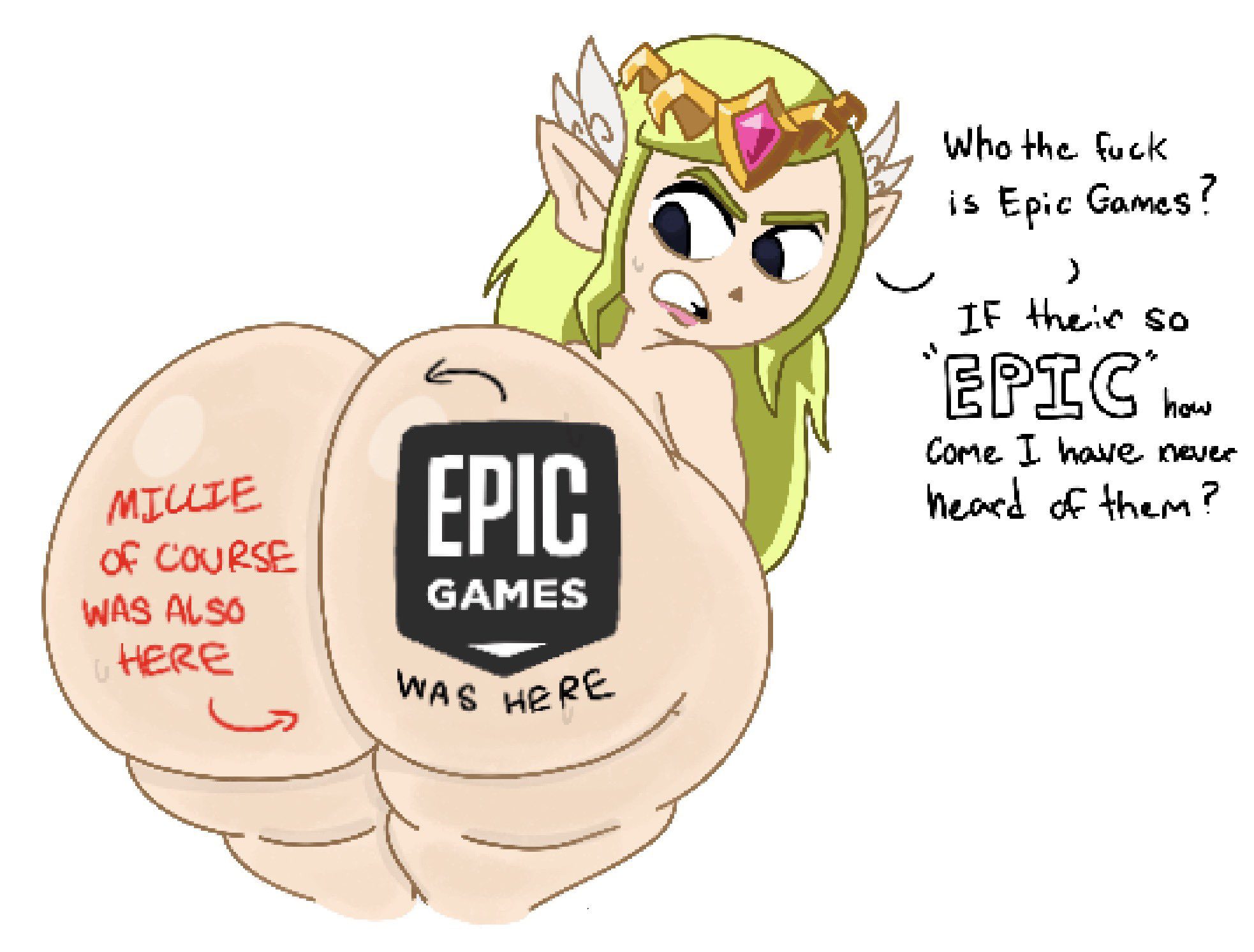 The Legend Of Zelda Rule Porn - booty, 1girls, green hair, ass, big booty, yellow hair file 6587abab5297de72f36923aa9494f91a