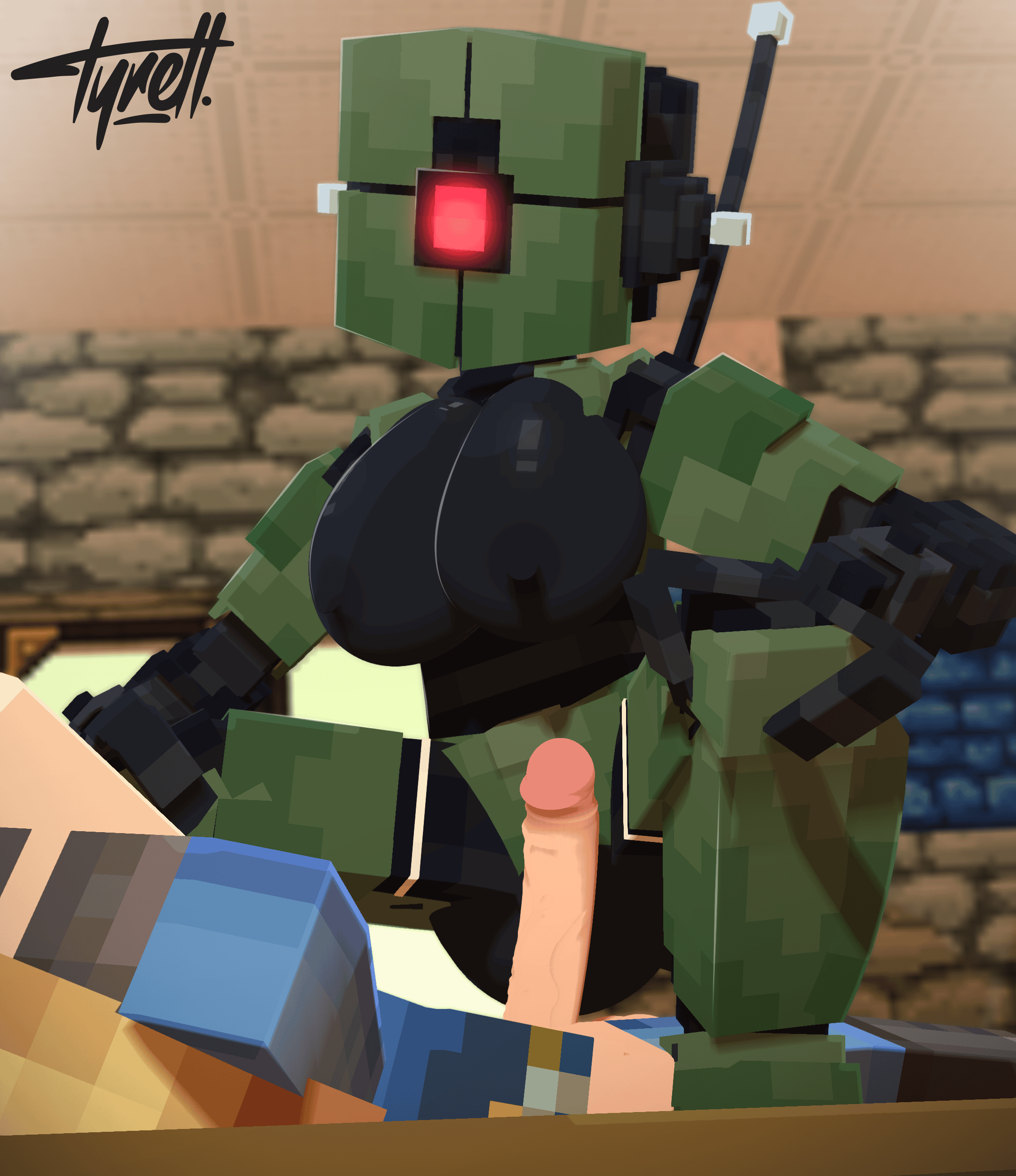 Minecraft Hentai Porn - robot humanoid, green body, mine-imator, laying down file 6c41b1aac110d712308cd9e69ec3b07b