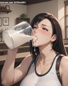 Final Fantasy Rule - dripping cum, red eyes, perfect body, cum in mouth, ai generated, big breasts, artifical art file 760e34b9d4b5412374e718edc2b2199b