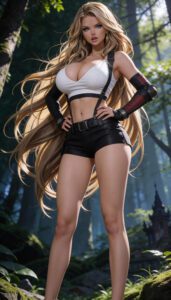 Final Fantasy  Hentai Xxx - final fantasy vii, thick thighs, legs, thighs, hourglass figure, curvy, curvy figure