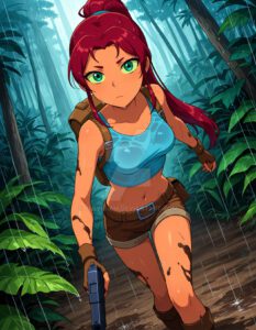 Tomb Raider Free Sex Art - holding gun, holding weapon, starfire (teen titans), wet pants, wet clothes, teen titans, wet file 7ae04aef7353029fb3edaf2e648c0aa5