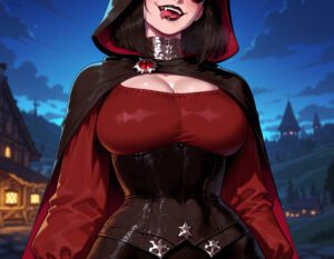 Skyrim Game Hentai - seductive, full moon, ai generated, sankaku ai, lipstick, black lips, teeth file 85cf6edd31398cd1972abbb93bb68a8a