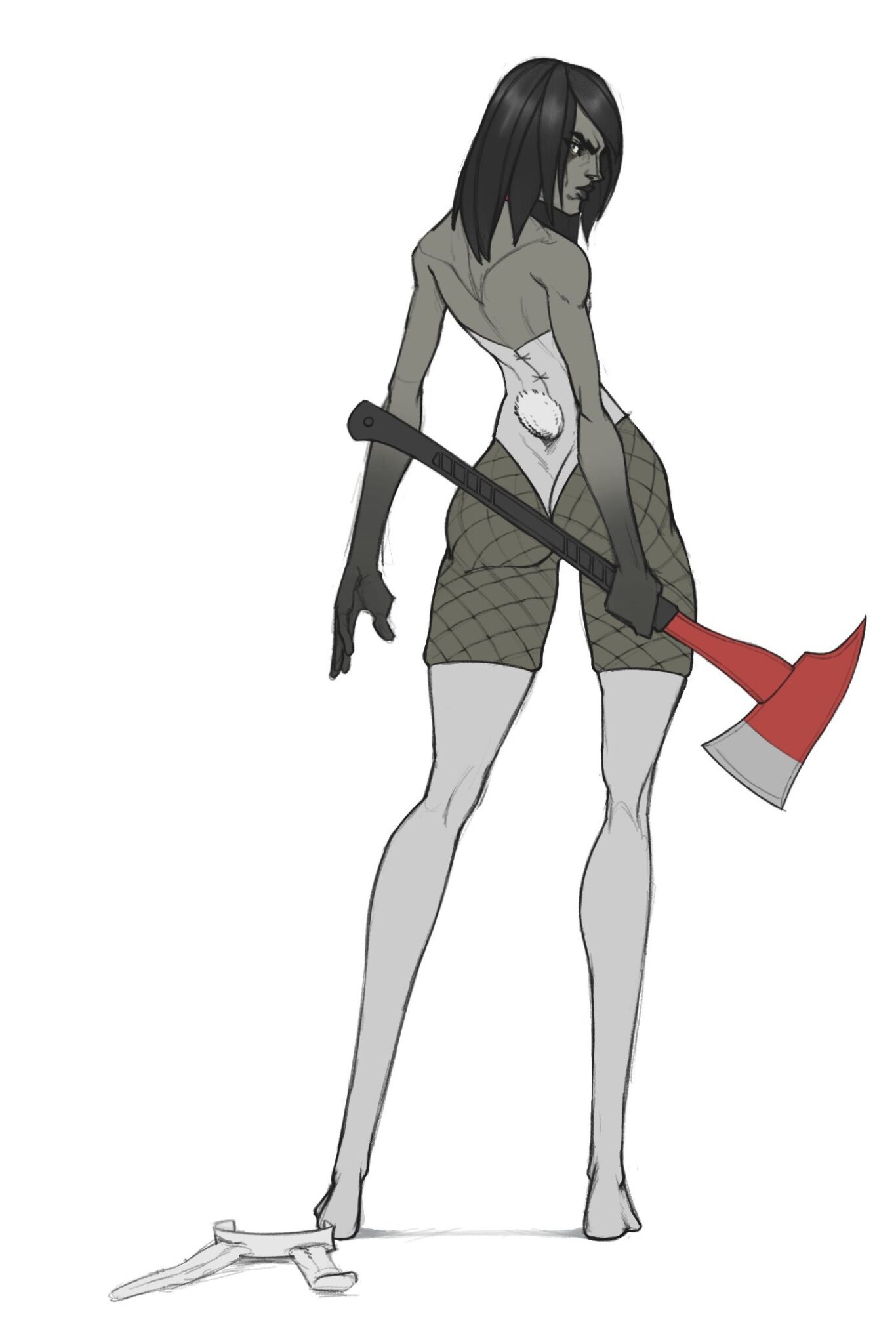 Willow Hentai - skin tight, ass focus, holding, grey body, bunnysuit, ghost, ghost girl file 867bc77e243cb6c11585fa27c81f28ac scaled