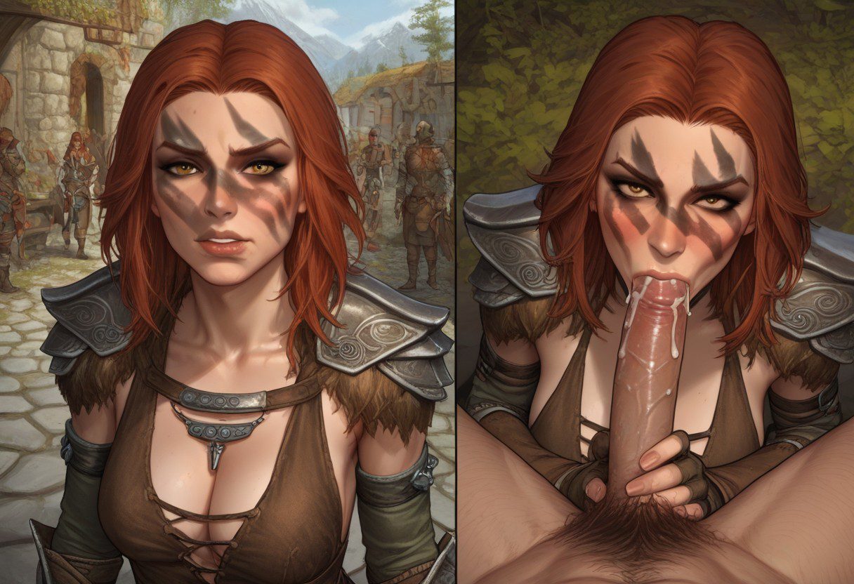 Skyrim Hentai Xxx - armor, cleavage, before oral, 1boy, the elder scrolls v: skyrim, clothed female file 954a7ee92541cf3ea94587a918c879d6