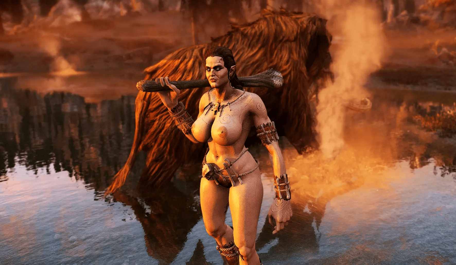 Skyrim Free Sex Art - bare pussy, uncovered breast, voluptuous, light blue eyes, pubic hair, fair skin, modded file 957b1b0e4cf4429b43610cbf3dc9f9ee