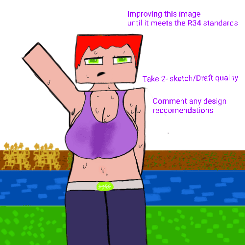 Minecraft Porn - sweaty bra, big boobs, green eyes, belly button, red hair, sweat file 978a3c88f942140ef108ced57eb68bfb