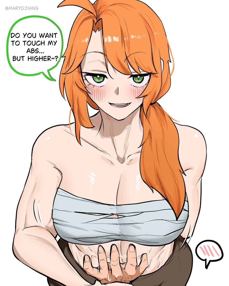 Alex Hentai Porn - spoken blush, highres, orange eyes, large breasts, alternate breast size (larger), open mouth file 98560fba75fc95520be8f9445b41abe2