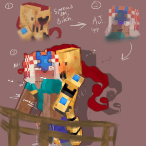 Minecraft Hentai Xxx - implied penetration, gay domination, text, pants down, ajthebold, gay, mcyt file 9ad095a2929c4acb4e96ae2271e92797