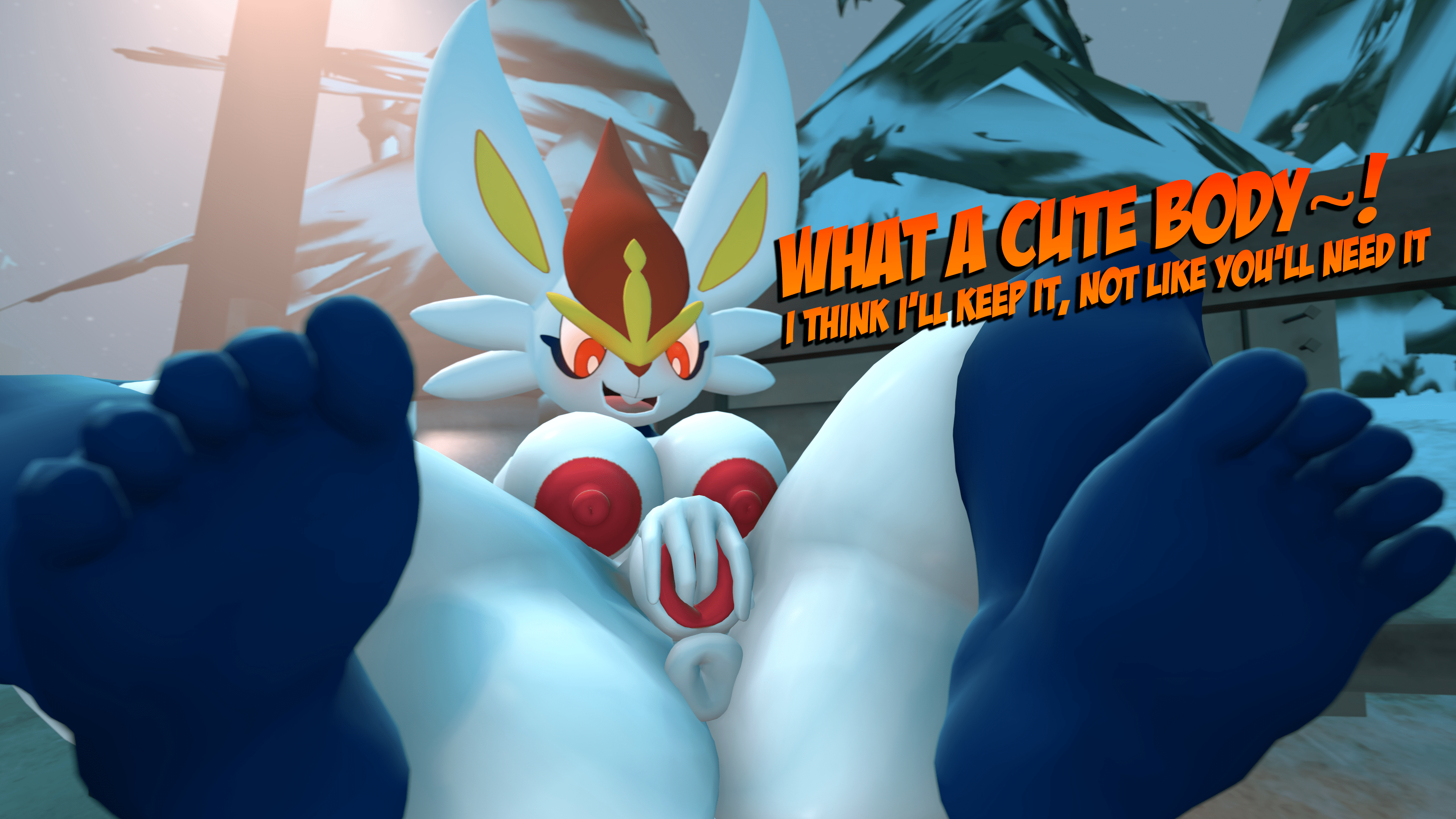 Pokemon Rule Xxx - cinderace, big butt, smile, nipples, ass file 9be593a3c8518e20ea5f42c78f0e4b53afcb2312